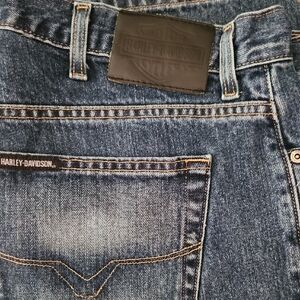 Harley-Davidson Men's Denim Jeans with Black Patch